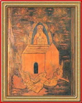 Изображение на дереве чуда перенесения ангелами Святого Дома в Базилике Лорето